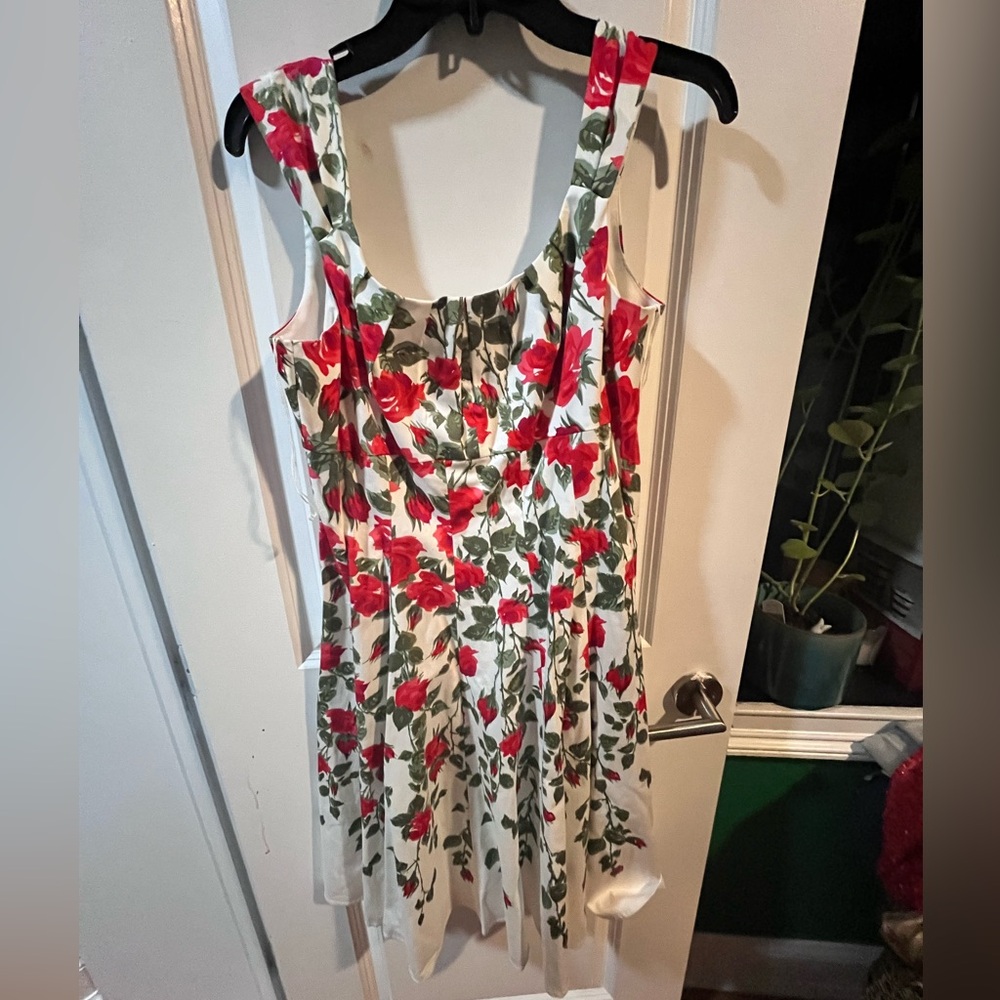 New Directions Floral Sleeveless Midi Dress 12